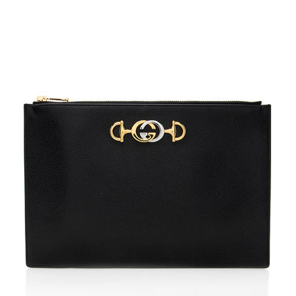 Gucci Grained Leather Zumi Pouch