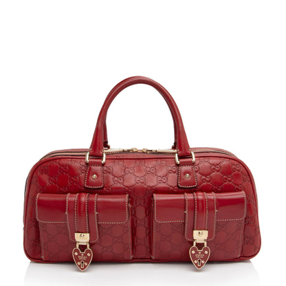 Gucci Guccissima Hearts Double Pocket Satchel (SHF-vNNtte)
