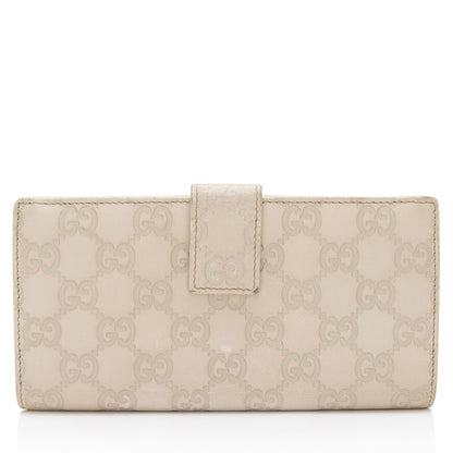 Gucci Guccissima Leather Flap Continental Wallet