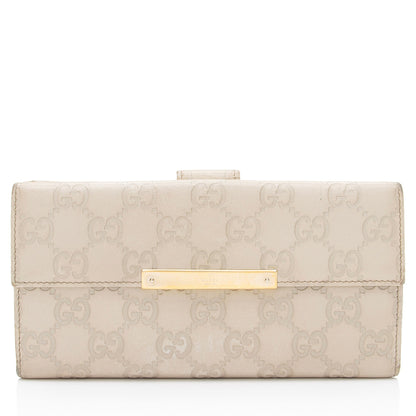 Gucci Guccissima Leather Flap Continental Wallet