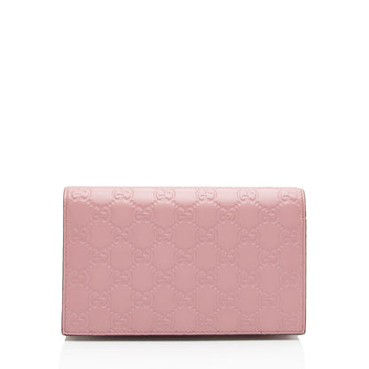 Gucci Guccissima Leather Icon Chain Wallet (SHF-cpfwyX)