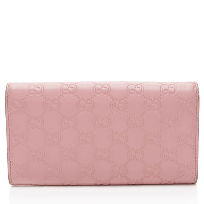 Gucci Guccissima Leather Interlocking G Continental Wallet