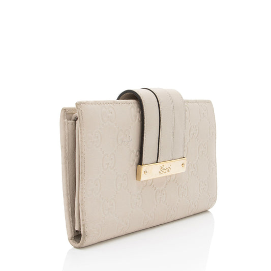 Gucci Guccissima Leather Script Wallet