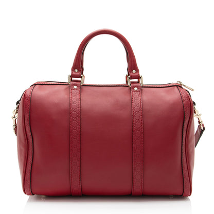 Gucci Leather Guccissima Trim Joy Boston Satchel