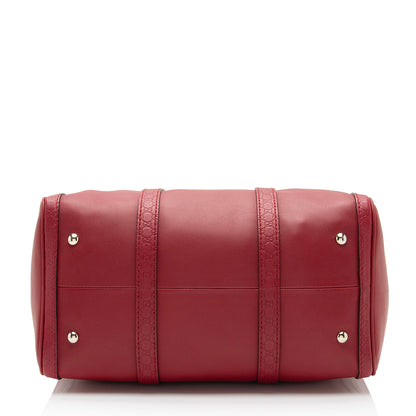 Gucci Leather Guccissima Trim Joy Boston Satchel