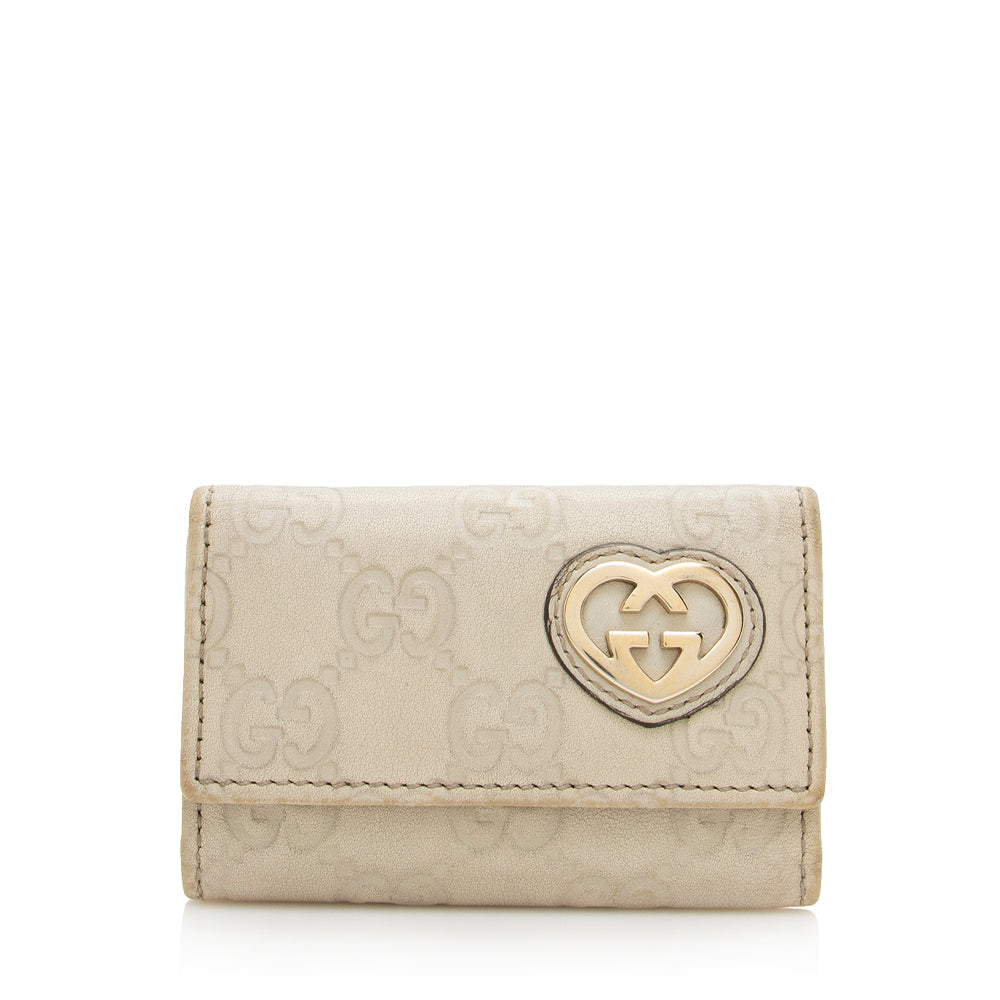 Gucci Guccissima Lovely Heart Key Case - FINAL SALE