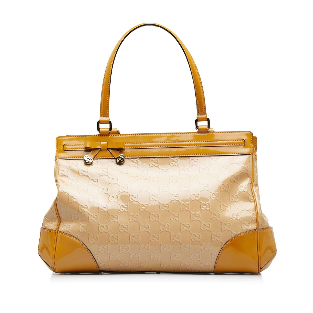 Gucci Guccissima Patent Leather Mayfair Handbag (SHG-JsaISF)