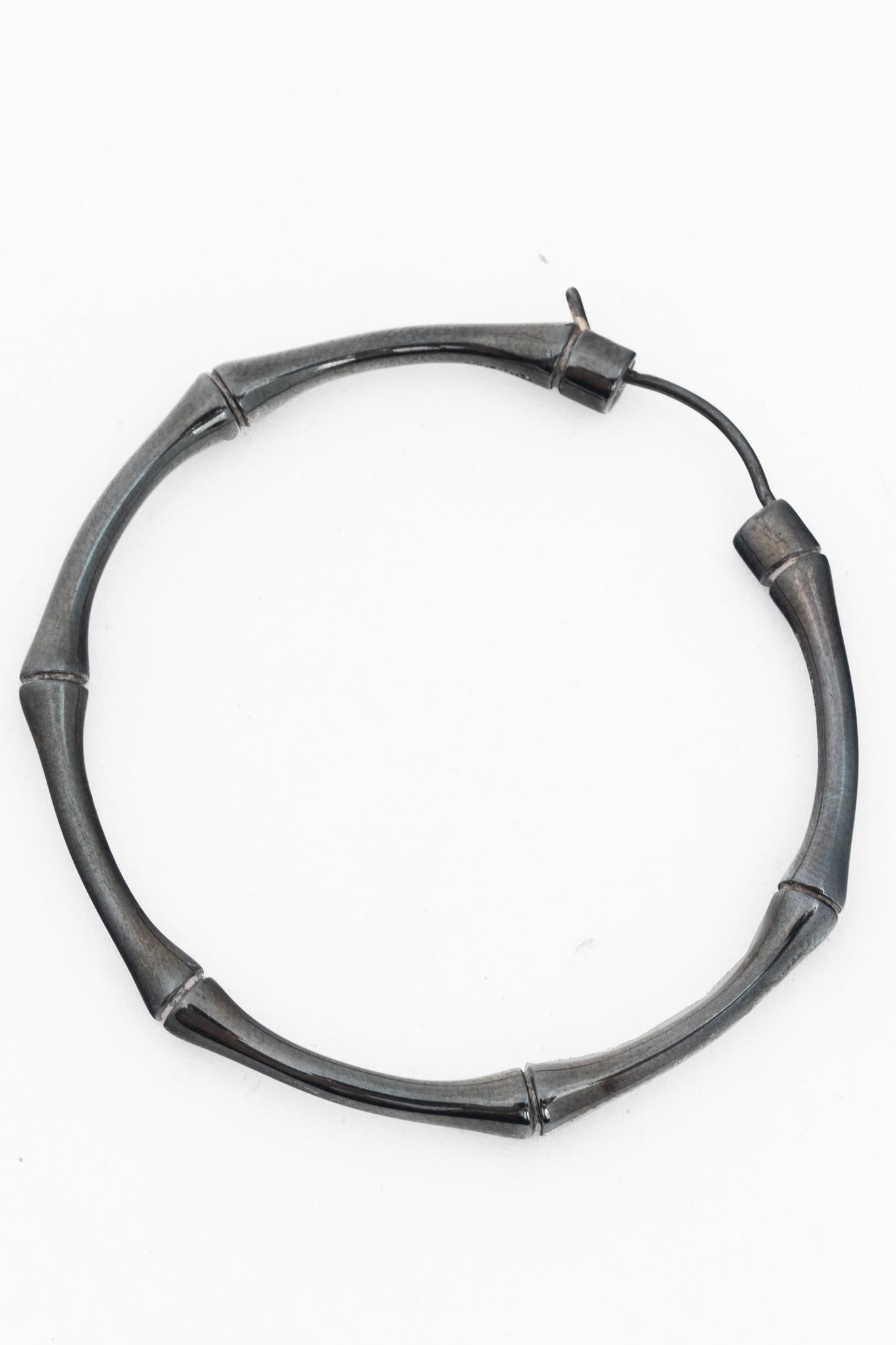 Gucci Sterling Silver Bamboo Hoop Earrings