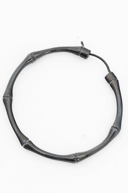 Gucci Sterling Silver Bamboo Hoop Earrings