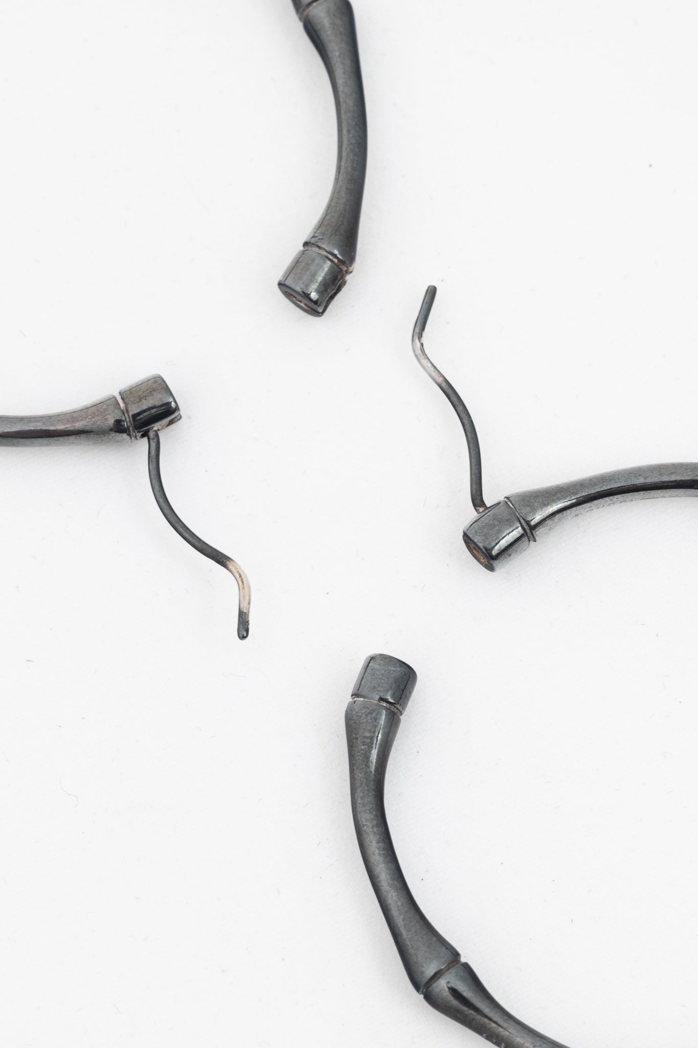 Gucci Sterling Silver Bamboo Hoop Earrings