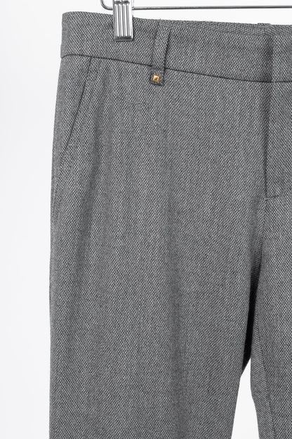 Gucci Grey Birds Eye Slim-Fit Stretch-Wool Studded Trousers