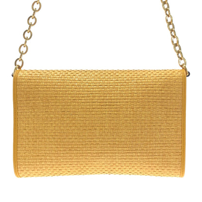 Gucci Horsebit 1955 Raffia Chain Bag (SHG-Ghy2mt)