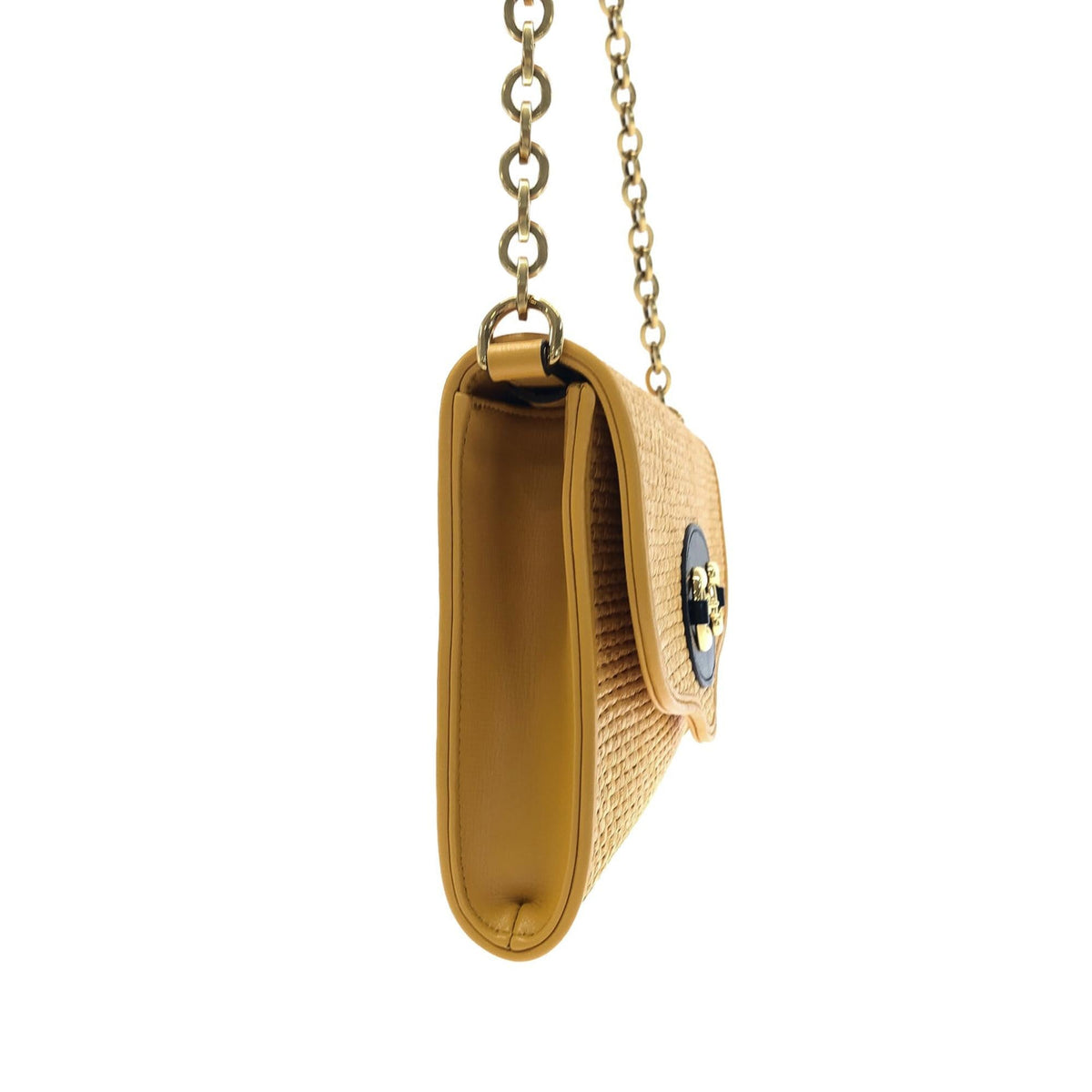 Gucci Horsebit 1955 Raffia Chain Bag (SHG-Ghy2mt)
