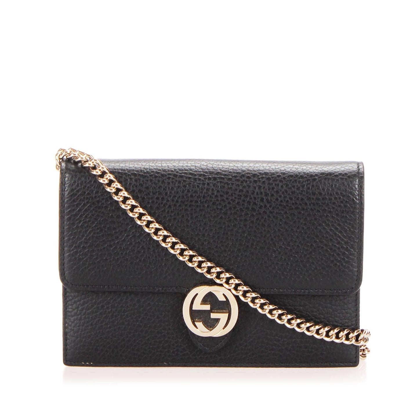 Gucci Interlocking G Leather Wallet On Chain