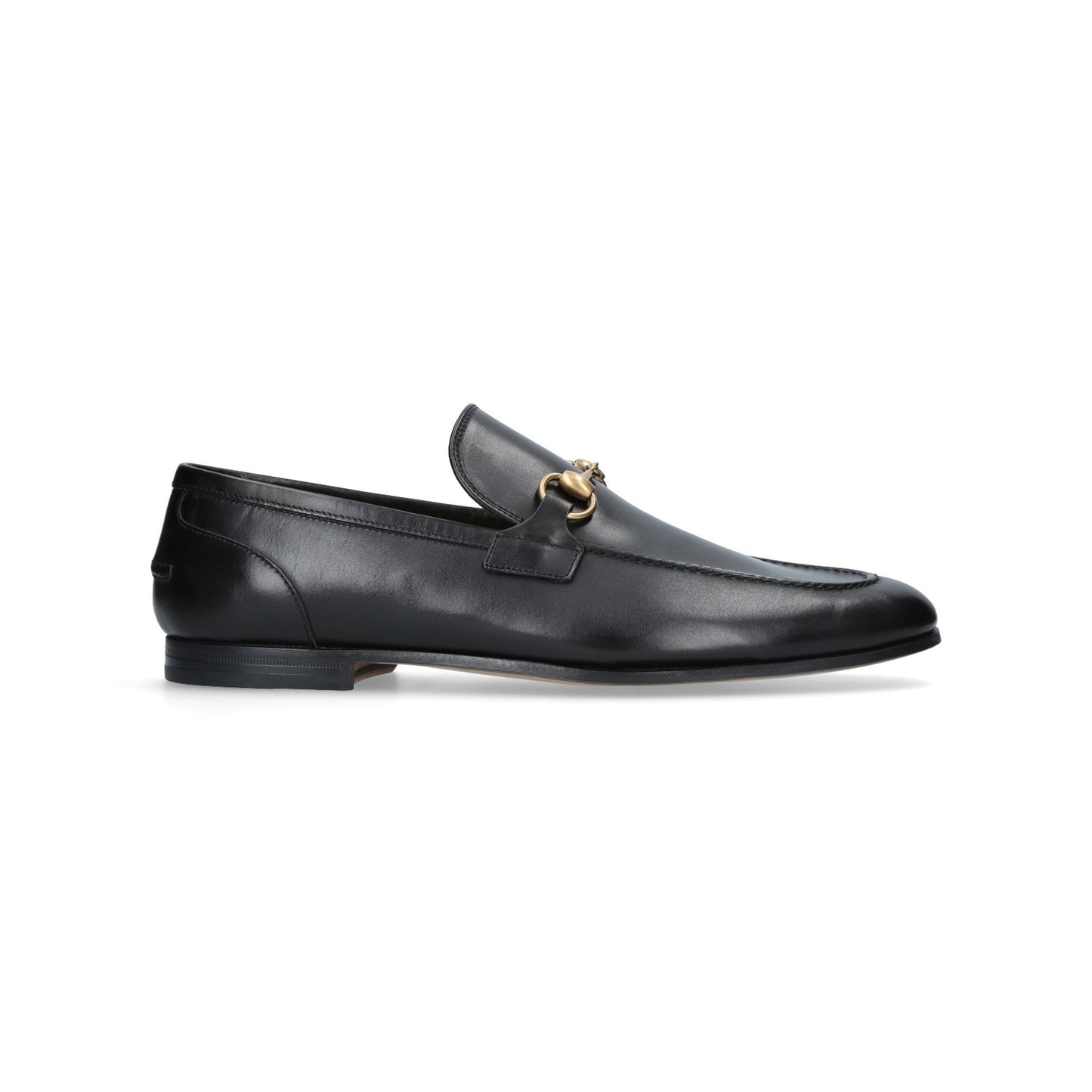 Gucci Jordaan Leather Loafers Men's Shoes Black 406994 (GGM1710)