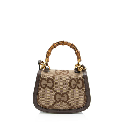 Gucci Jumbo GG Canvas Bamboo 1947 Mini Top Handle