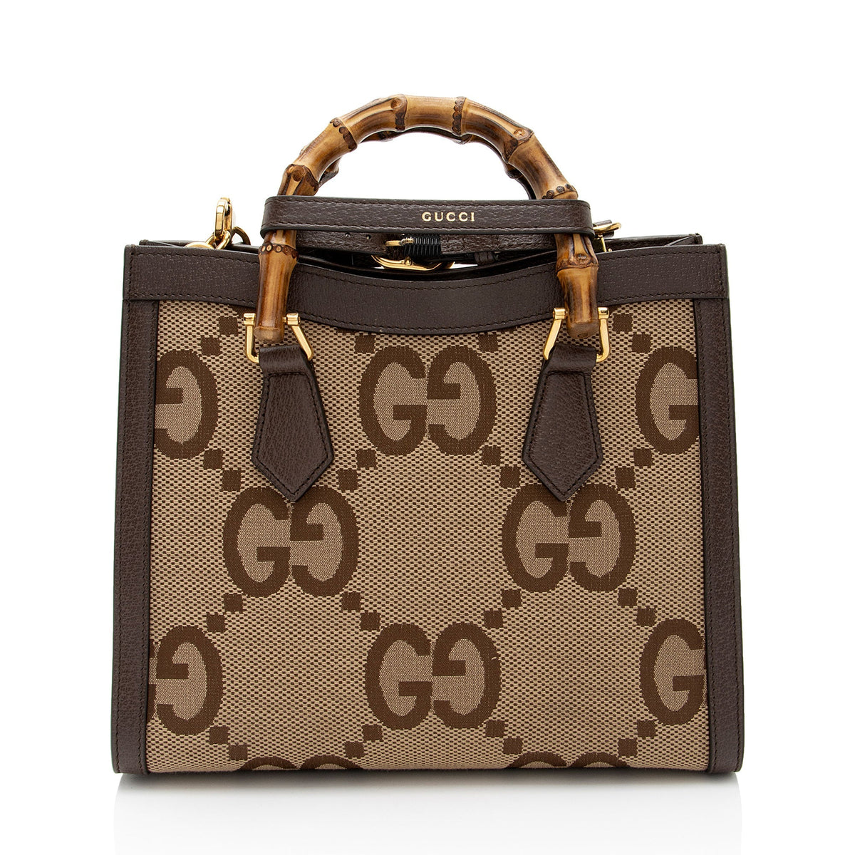 Gucci Jumbo GG Canvas Diana Small Tote (SHF-QZ5y2s)