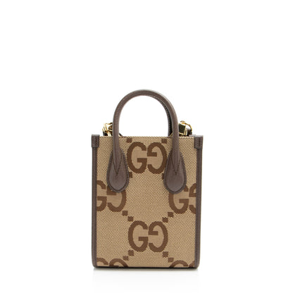 Gucci Jumbo GG Canvas Vertical Mini Tote