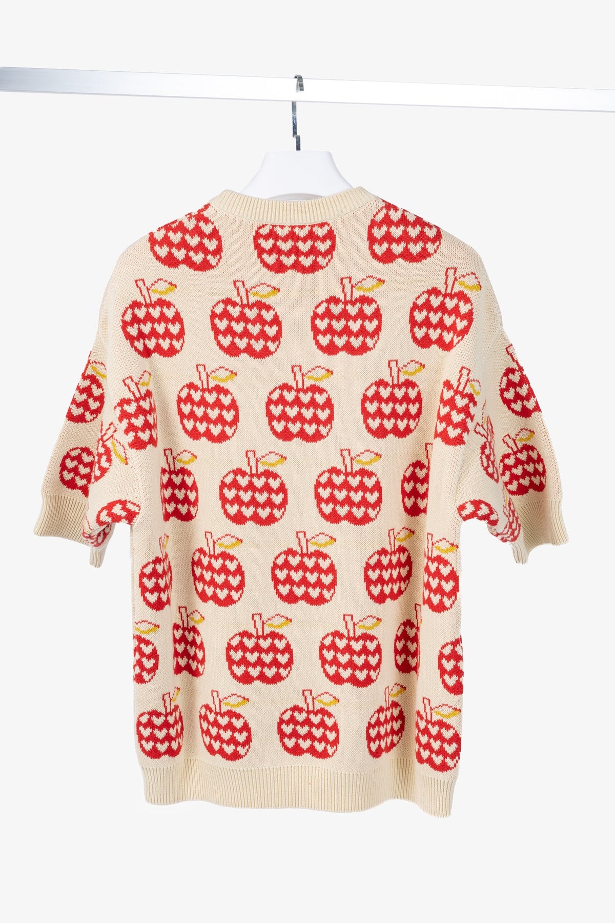 Gucci Les Pommes Beige Wool-Blend Oversized Sweater
