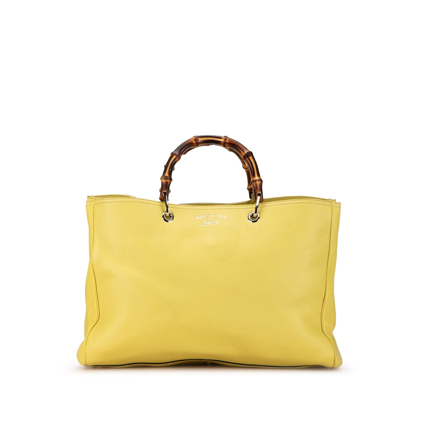 Gucci Large Calfskin Bamboo Shopper Satchel (SHG-ageQGN)