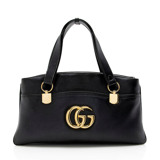 Gucci Leather Arli Large Top Handle Satchel - FINAL SALE