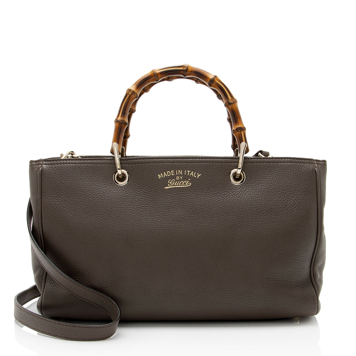Gucci Leather Bamboo Medium Shopper Tote (SHF-Euai2t)