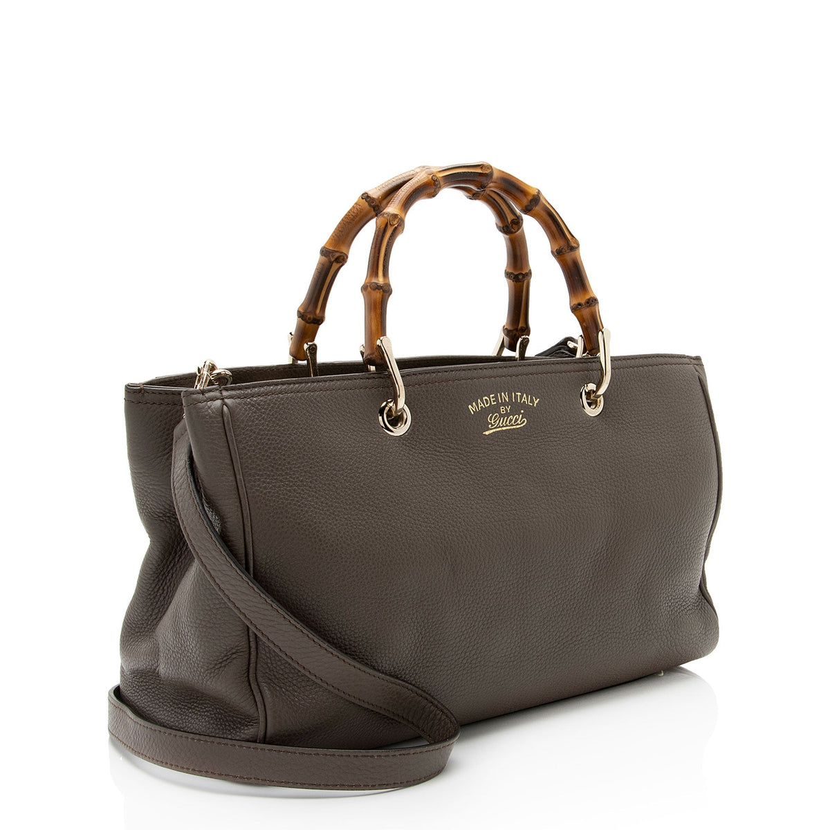Gucci Leather Bamboo Medium Shopper Tote (SHF-Euai2t)