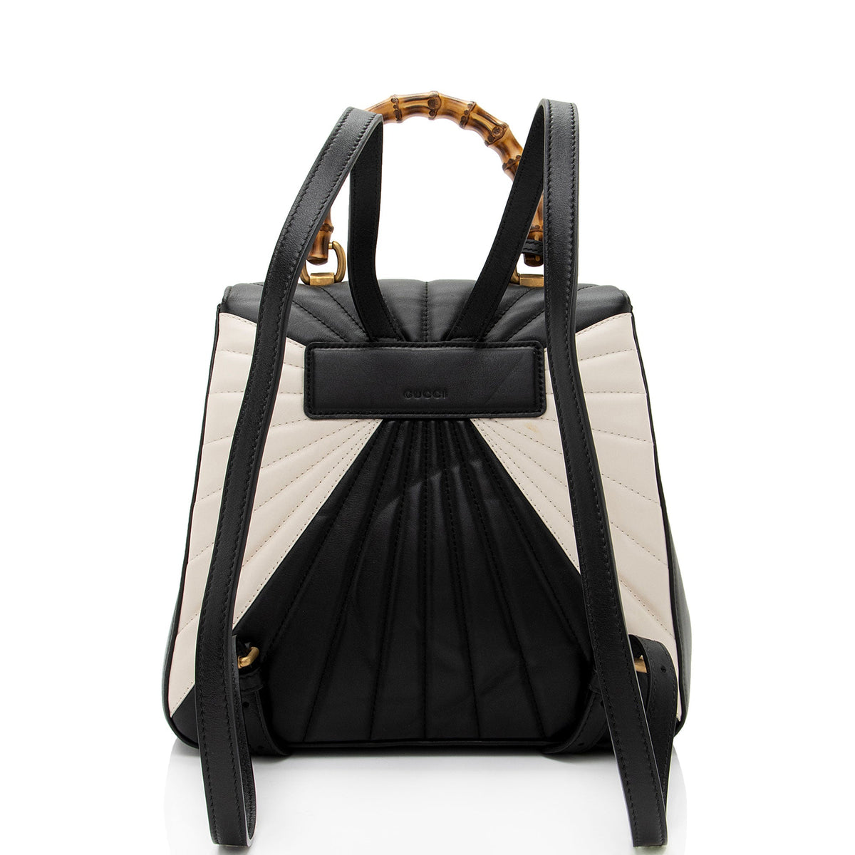 Gucci Leather Bamboo Queen Margaret Top Handle Backpack (SHF-29uUkT)