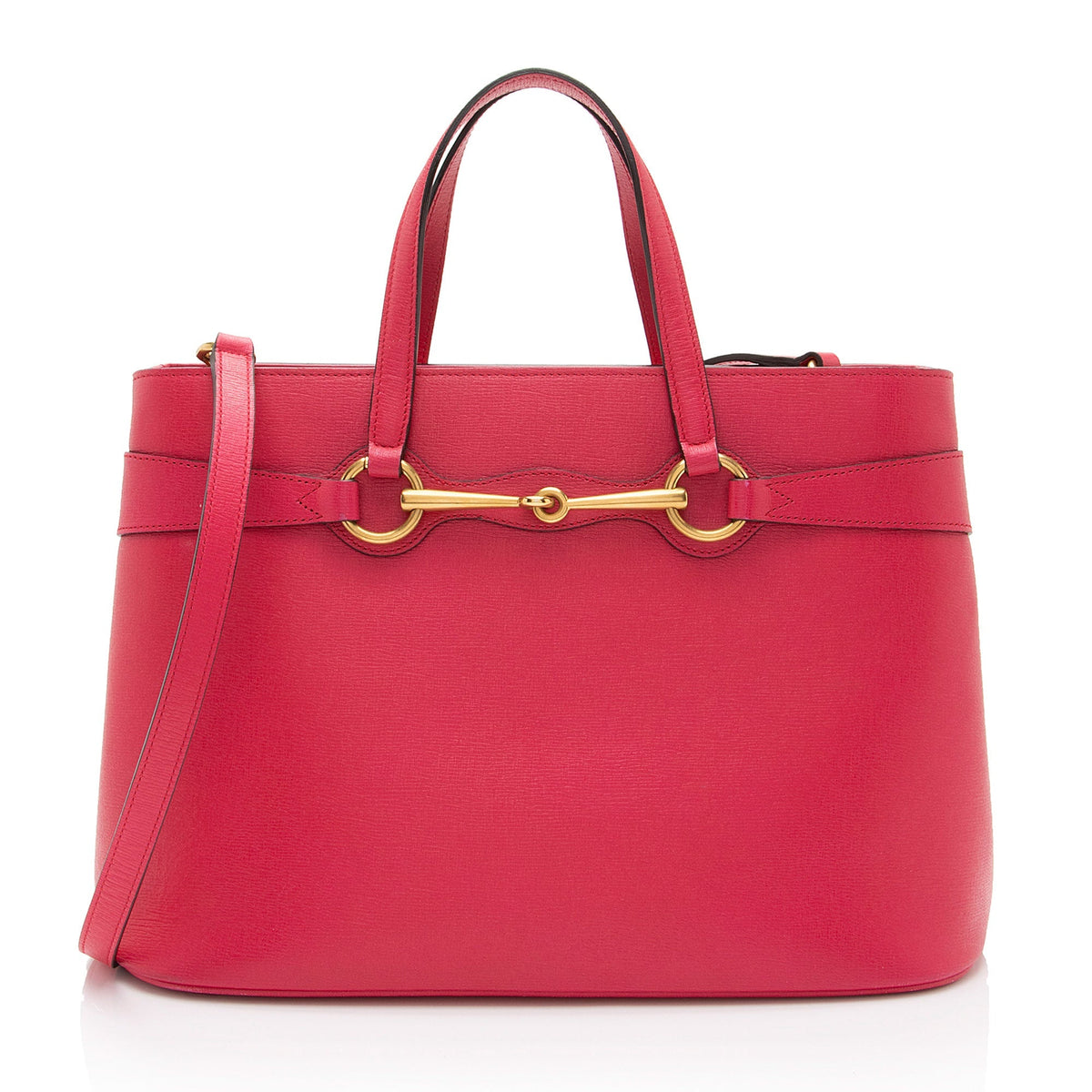 Gucci Leather Bright Bit Medium Tote (SHF-KAPGcj)