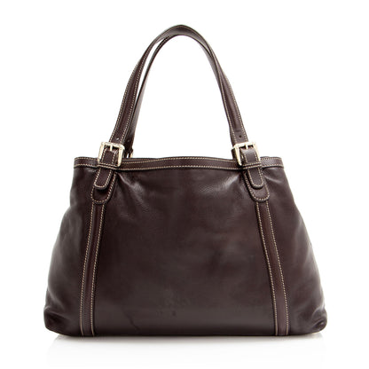 Gucci Leather Britt Medium Tote