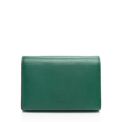 Gucci Leather Crystal Dionysus Chain Wallet (SHF-lfofdz)