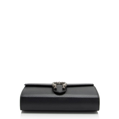 Gucci Leather Crystal Dionysus Chain Wallet (SHF-N4rGzu)