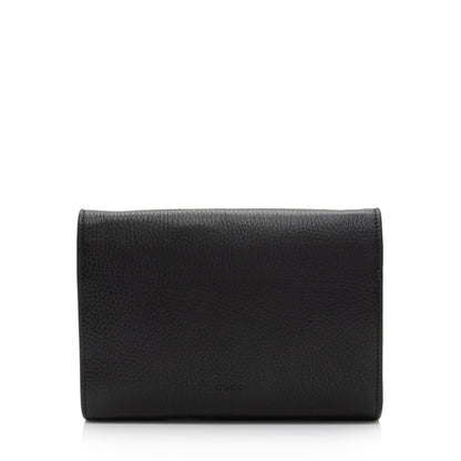 Gucci Leather Crystal Dionysus Chain Wallet (SHF-fJzaNK)