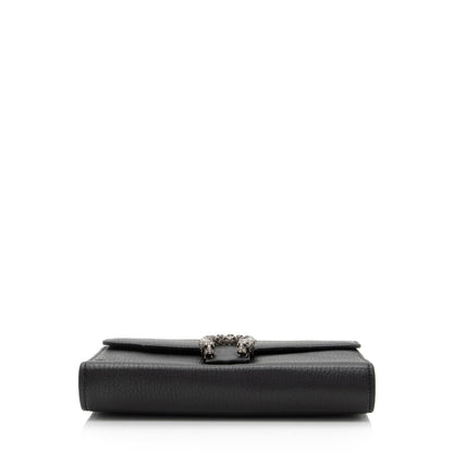 Gucci Leather Crystal Dionysus Chain Wallet (SHF-fJzaNK)