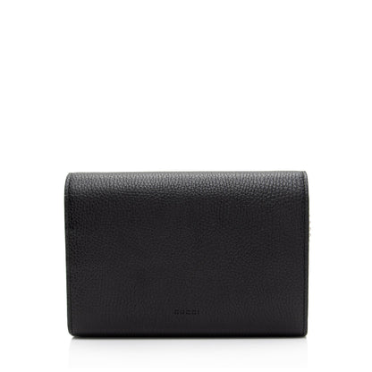 Gucci Leather Crystal Dionysus Chain Wallet (SHF-ZZjfuU)