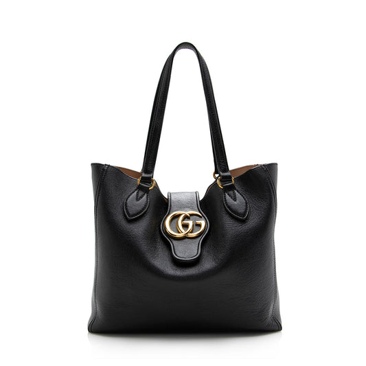 Gucci Leather Double G Small Tote