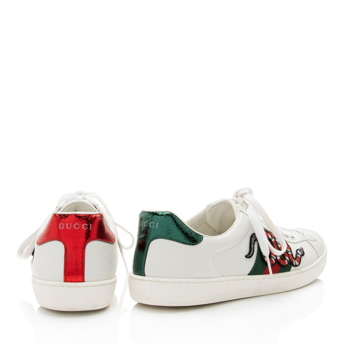 Gucci Leather Kingsnake Ace Sneakers - Men's Size 7 / 41