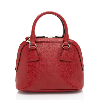 Gucci Leather GG Charm Dome Small Satchel