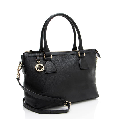 Gucci Leather GG Charm Satchel