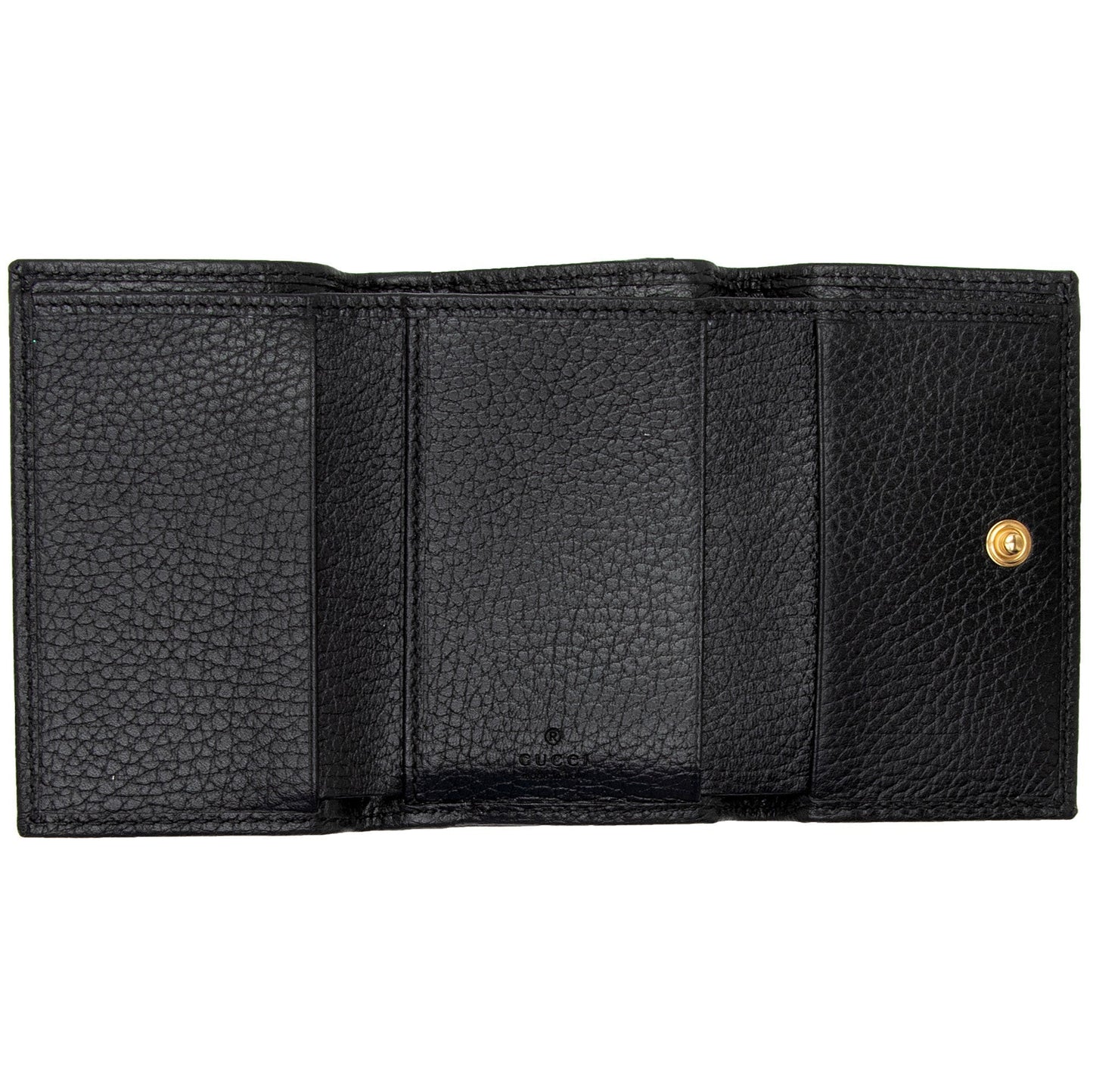 Gucci Leather GG Marmont Compact Tri-Fold Wallet (SHF-392KEq)