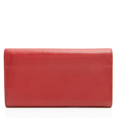 Gucci Leather Double G Continental Wallet