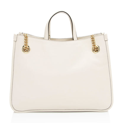 Gucci Leather Horsebit 1955 Medium Tote (SHF-BigRbj)
