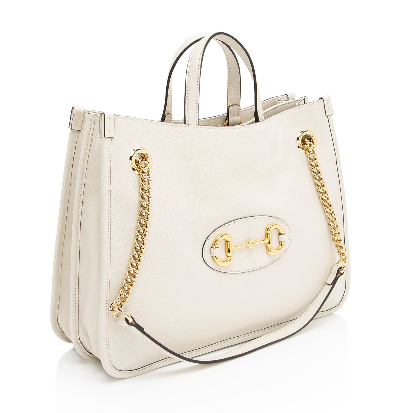 Gucci Leather Horsebit 1955 Medium Tote (SHF-BigRbj)