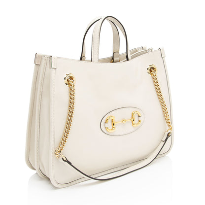 Gucci Leather Horsebit 1955 Medium Tote (SHF-BigRbj)