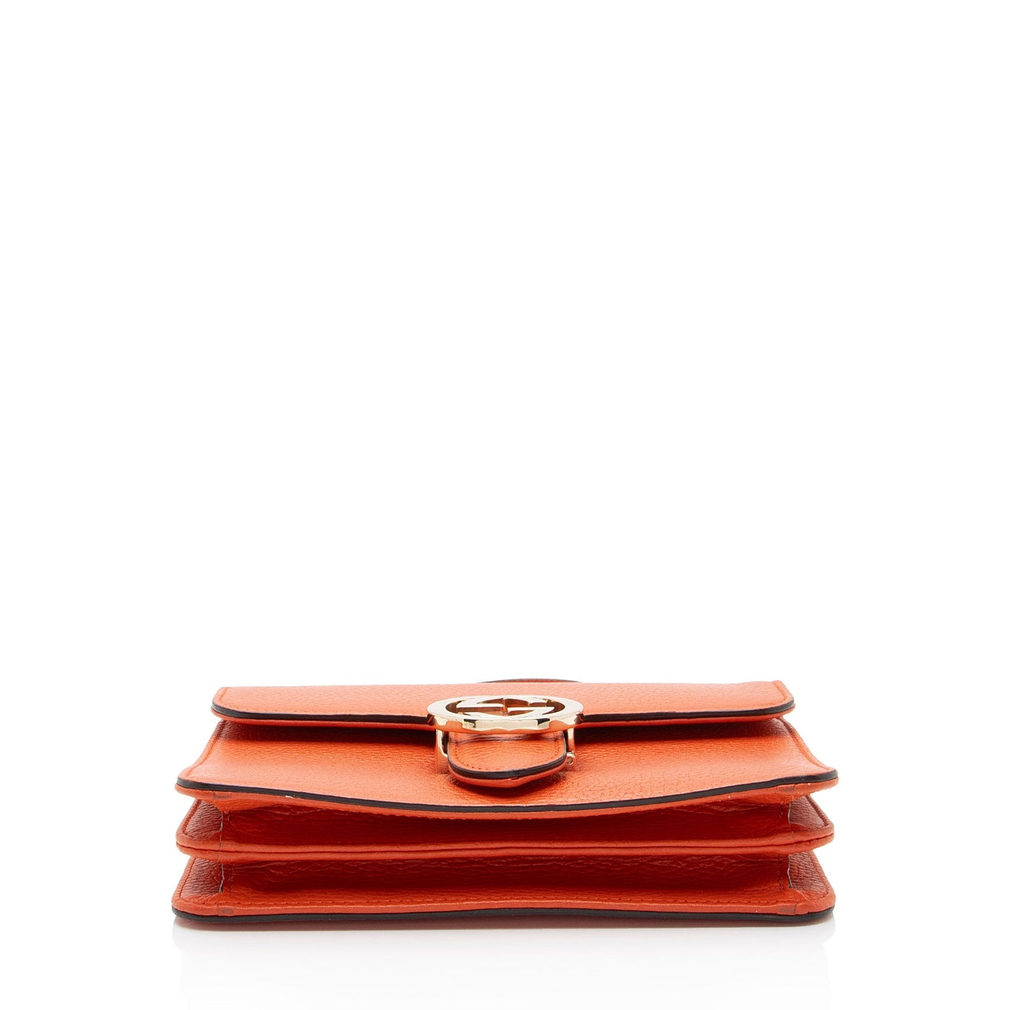 Gucci Grained Calfskin Interlocking G Small Shoulder Bag (SHF-h9X0uq)