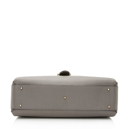 Gucci Calfskin Interlocking G Top Handle Medium Shoulder Bag (SHF-21775)