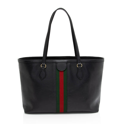 Gucci Leather Ophidia Medium Tote (SHF-Rkl1Mv)