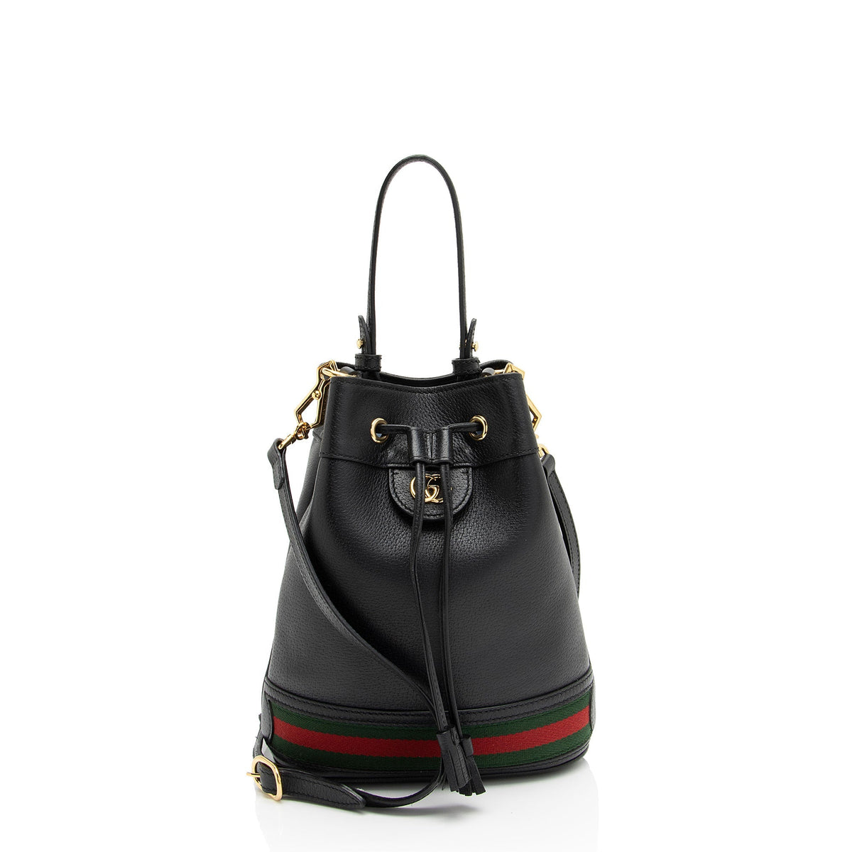 Gucci Leather Ophidia Small Bucket Bag (SHF-xMZSzx)
