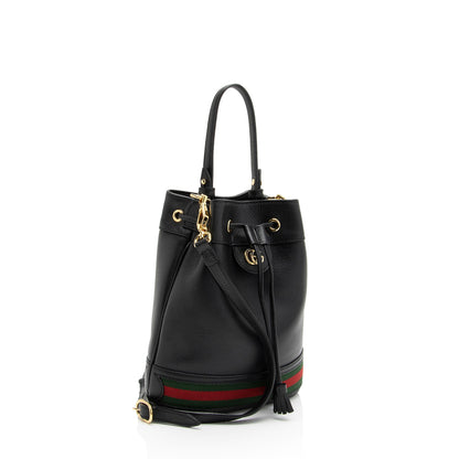 Gucci Leather Ophidia Small Bucket Bag (SHF-xMZSzx)