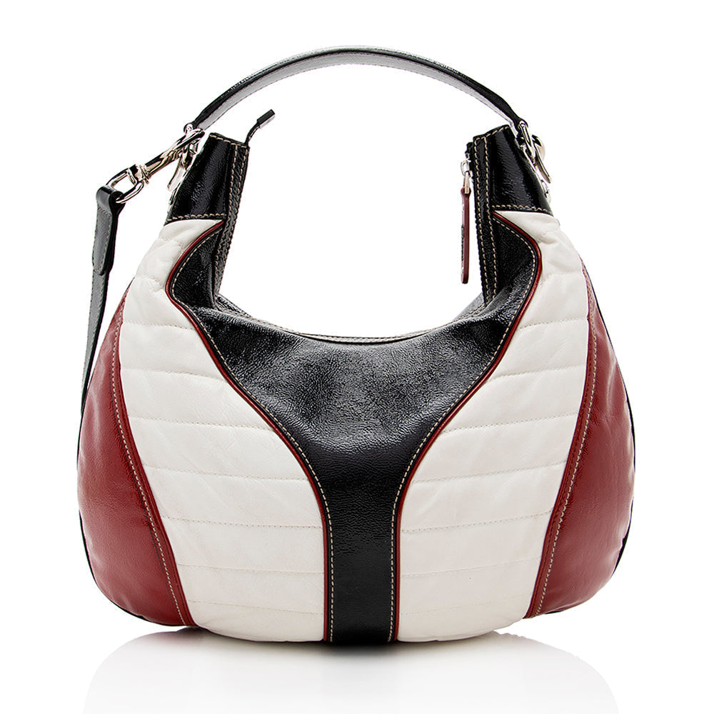 Gucci Leather Snow Glam Hobo